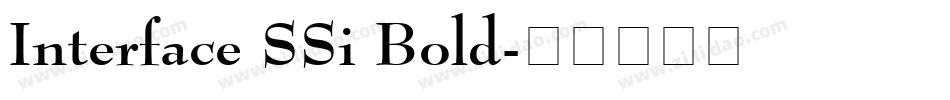 Interface SSi Bold字体转换